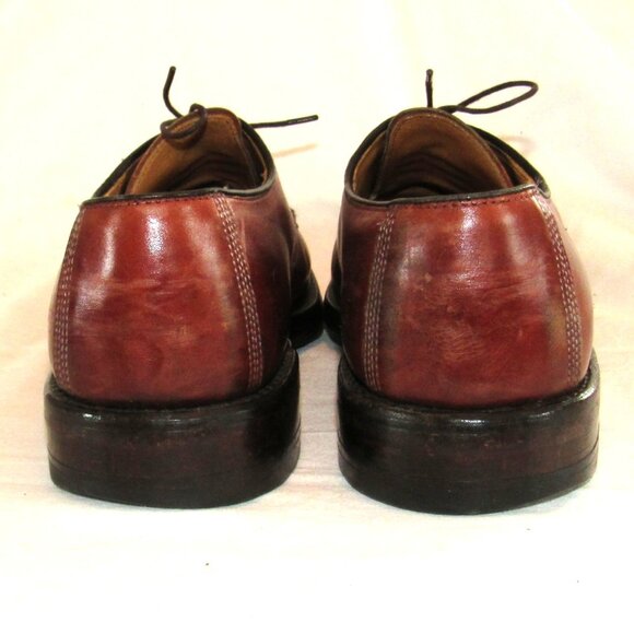 Allen Edmonds Cognac Brown Dellwood Oxfords Size 8.5 D Split-Toe Good Cond main image 9